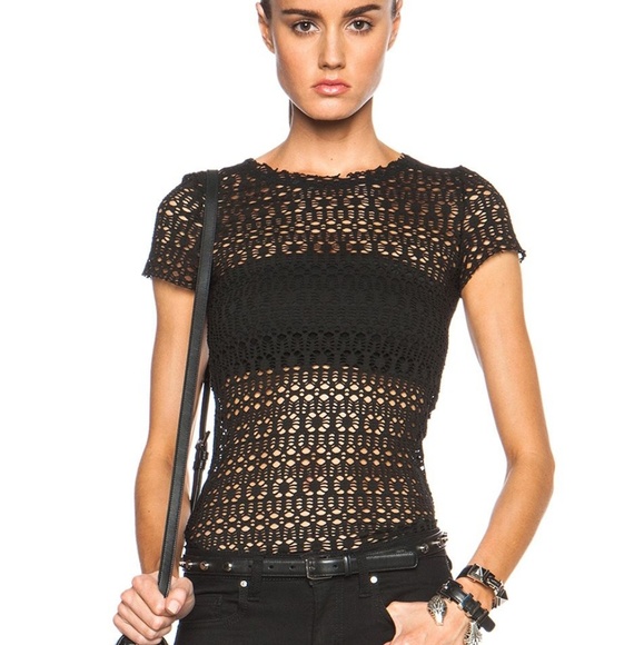 Calvin Rucker Tops - Calvin Rucker scalloped lace top